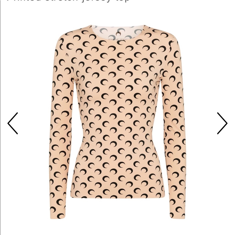 MARINE SERRE
Printed stretch-jersey top
